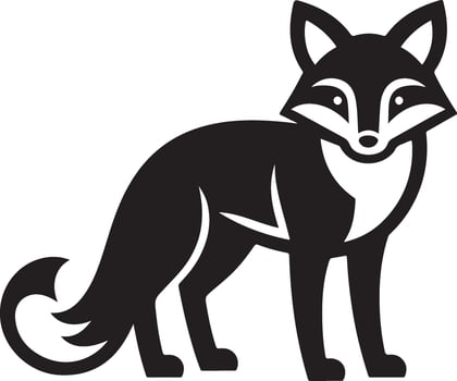 Illustration of a simple fox. vector