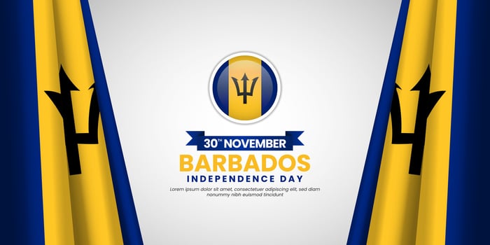Happy Barbados Independence Day Background Design for Poster, Banner, Advertising, Greeting Card vector