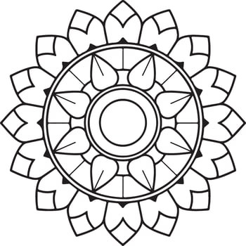 Mandala Line Drawing Design vector