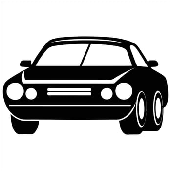 A silhouette of private car. vector