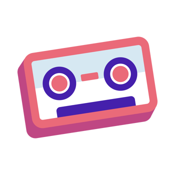 Retro devices in modern memphis style. Vintage audio player illustration. Nostalgia for 1990s png