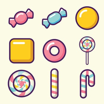 icon of candy vector
