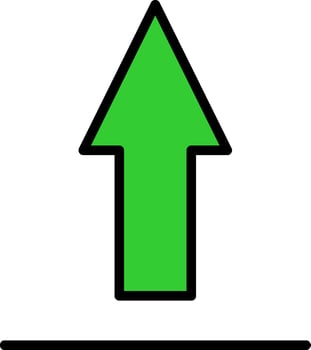 Up Sign Green Filly Icon vector