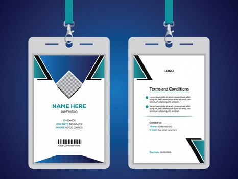 Professional corporate ID card template design for your business vector