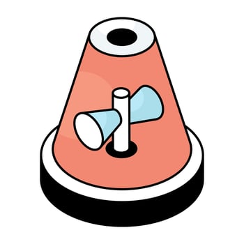 Revolving red light icon, vectors design of siren