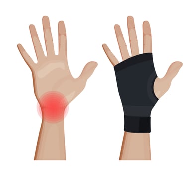 Ergonomic Wrist Brace for Pain Relief vector