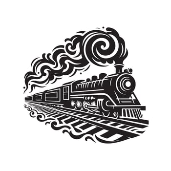Train Silhouette Vectors for Industrial and Urban Design Themes