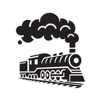 Minimalist Train Silhouette Vectors Pack for Creative Projects