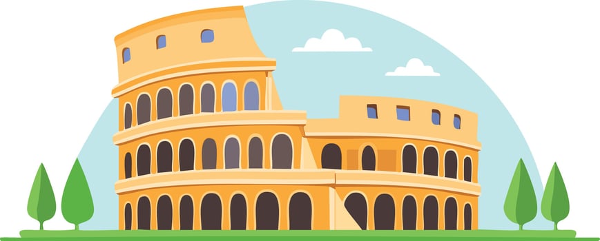 Timeless Wonder Illustration of the Roman Colosseum vector