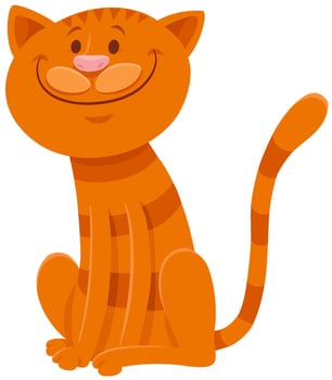 funny cartoon cat animal character vector