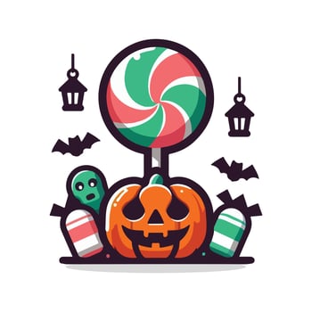 Simple Halloween Candy Design Illustration vector