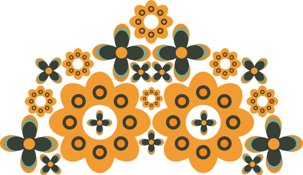Bold and Simple Floral border decoration png