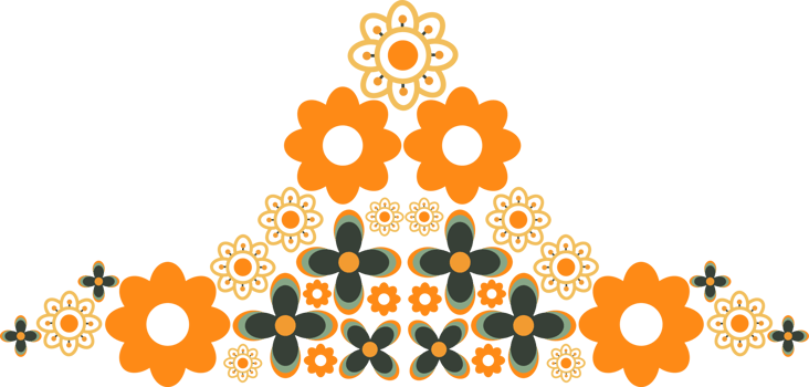 flower Geometry frame decoration in Soft, Modern Colors png