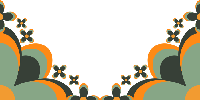 Colorful Petals fame decoration with Flat, Geometric Forms png
