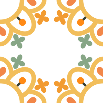 orange and yellow flowers frame png