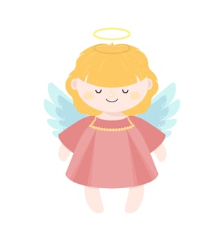 Cute angel in a dress. Isolated on a white background. vector