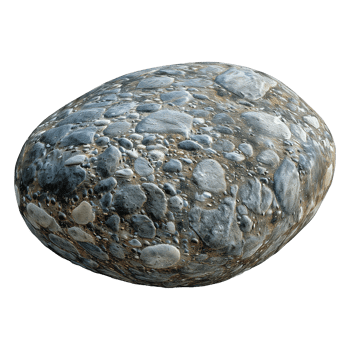 3d rendering of stone isolated on transparent background png