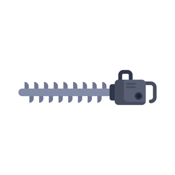 Electric hedge trimmer cutting tool for gardening cutting branches vector