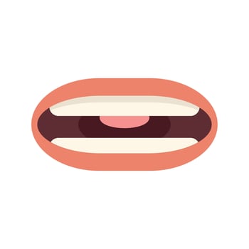 Simple vector illustration of a mouth talking