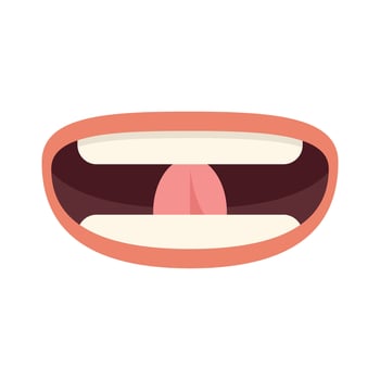 Cartoon mouth sticking out tongue making funny face vector