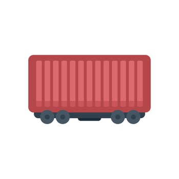 Cargo train wagon delivering goods for logistics business vector
