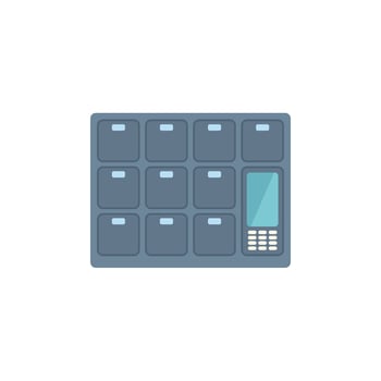 Digital drum machine with pads and screen for music production vector