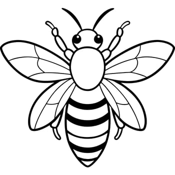 bee, illustration line art vector