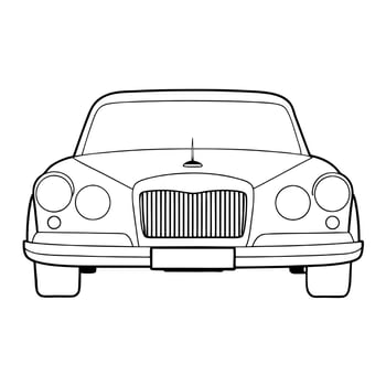 A drawing of a car on a white background vector