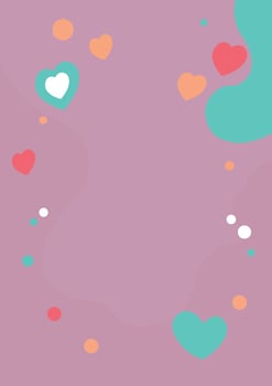 Social media love background design vector