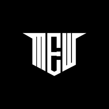MEW letter logo design with white background in illustrator, logo modern alphabet font overlap style, calligraphy designs for logo, Poster, Invitation, etc. vector