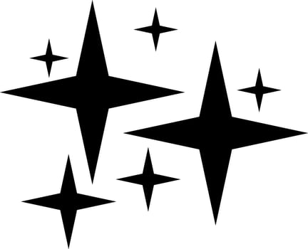 Doodle star icon isolated Celebrate salute Stencil vector