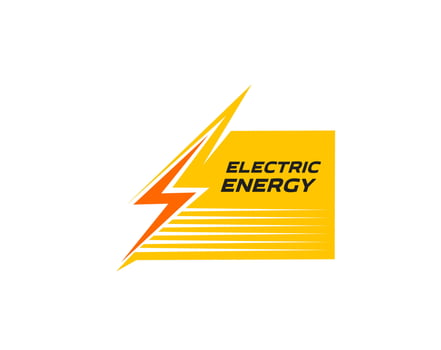 Electric energy lightning icon, electricity power vector