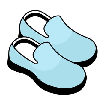 A colored design icon of shoes vector