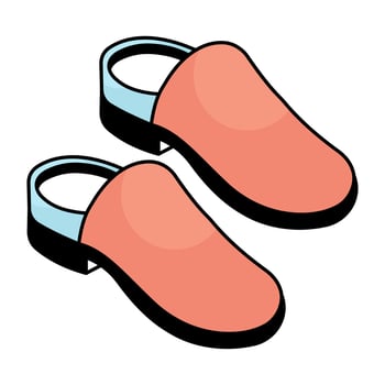 A colored design icon of shoes vector