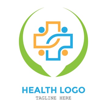 Children hospital colorful medical care logo modern design vector