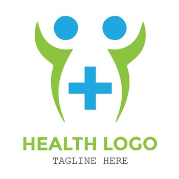 Family healthy clinic doctor treatment modern logo design vector