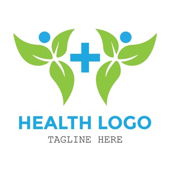 Family medical minimalist health care modern logo design vector