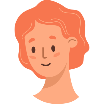 Head of red-haired woman png