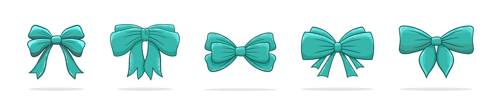 Bowtie icon set vector