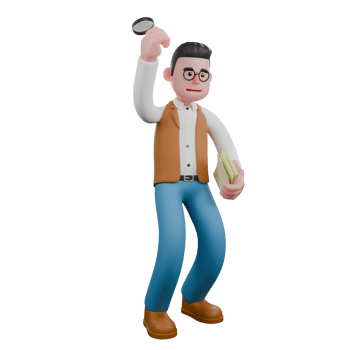 Professional 3D Anthropologist. A medium male anthropologist. Male Cultural Expert png