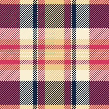 Artistic fabric textile seamless, gingham pattern background check. Best plaid tartan texture in red and dark colors. vector
