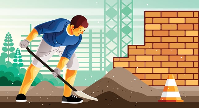 Construction Workers at Work vector