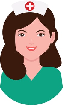 Female Medical Staff Character Illustration. Isolated with Flat Design. vector