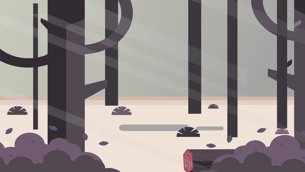 Abstract floral and tree background flat illustration vector
