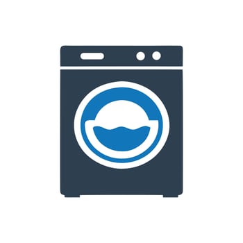 Clothes Dryer Icon on white background vector