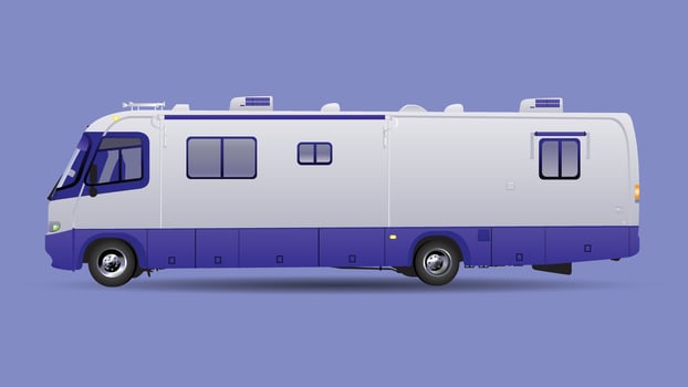 RV Car for camping and outdoor travelling illustration vector