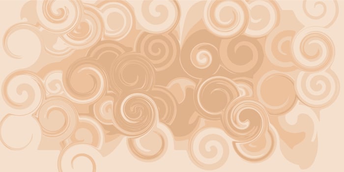Nude tan fluid swirl horizontal background to create a trendy cover. Beige texture for web design. vector