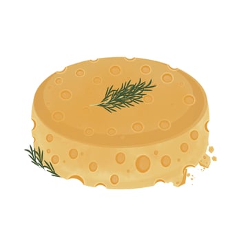 Illustration Logo Clipart Whole Emmental Cheese vector