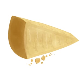 Illustration Logo Clipart Piece of Tasty Parmesan Cheese vector