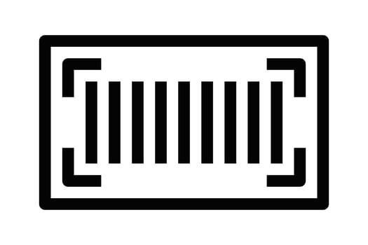 Minimalist line of a barcode, representing product scanning, retail, and inventory management. Ideal for ecommerce, logistics, and retail operations. Editable stroke. vector